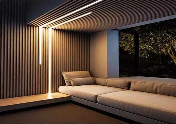 Illuminazione lineare a led moderna